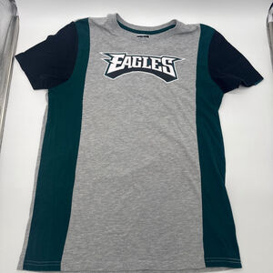 NFL Team Apparel Gray Green Eagles Short Sleeve Tee L